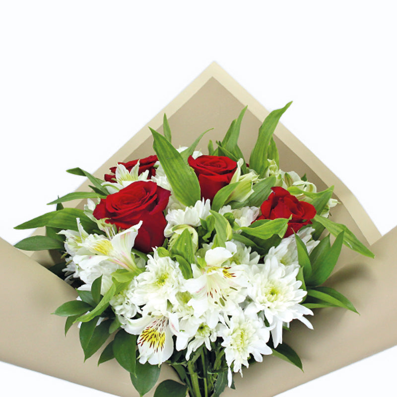 Ramo Pequeño de Rosas y Mables en Papel - Color de Rosas a Elección