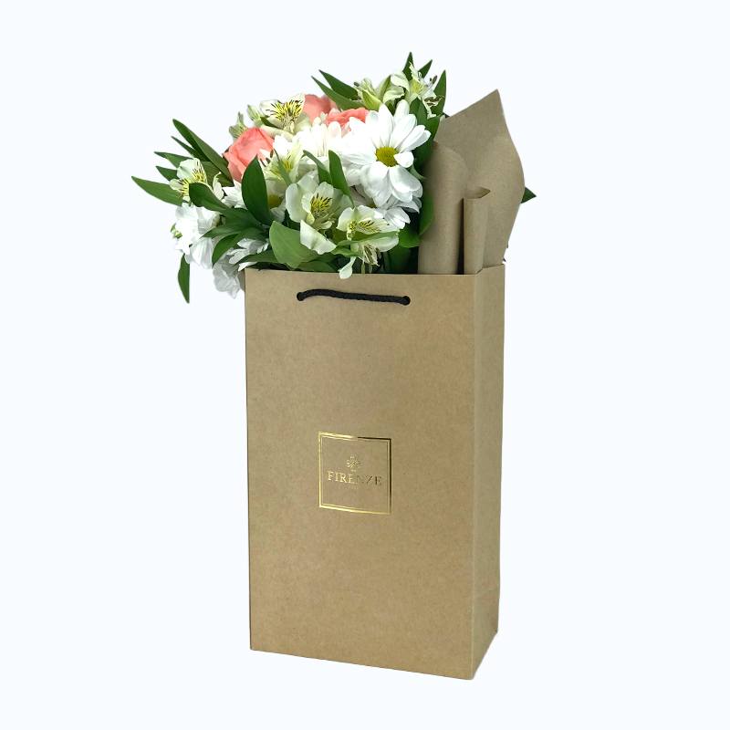 Ramo de Rosas Rosadas, Mables y Astromelias - Pequeño - Firenze Rose™