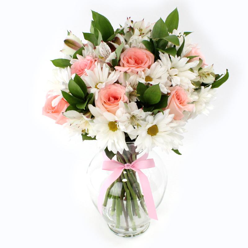 Arreglo de Mables Blancos y Rosas color a Elección - Firenze Rose™