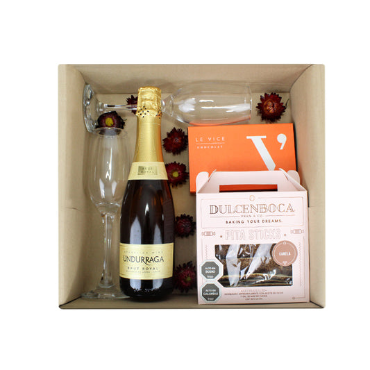 Caja de Regalos con set completo - Espumante Undurraga