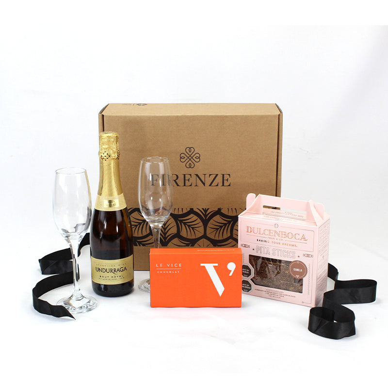 Caja de Regalos con set completo - Espumante Undurraga