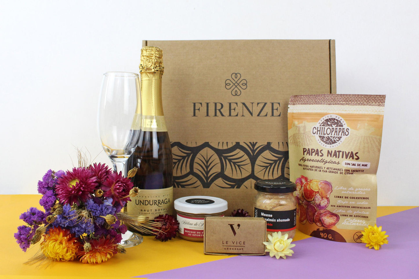 Caja de regalos individual con Espumante Firenze Rose™