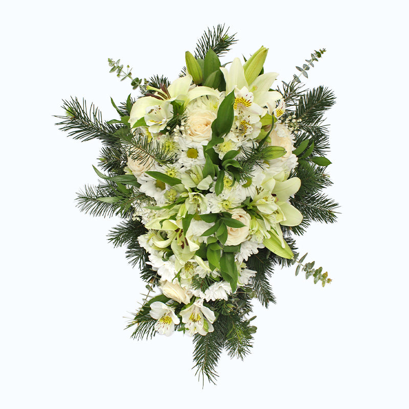 Cojín de Flores Blancas para Condolencias