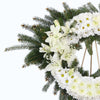 Corona de Flores Blancas Grande - Corona de Defunción y Condolencias - Firenze Rose™