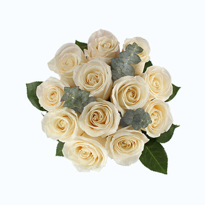 Ramo de Rosas Blancas y Eucaliptus - Firenze Rose™